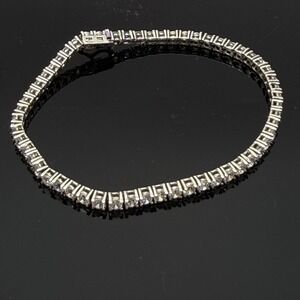 Sterling 925 Silver 3mm White CZ Cubic Zirconia Tennis Bracelet 7.25"